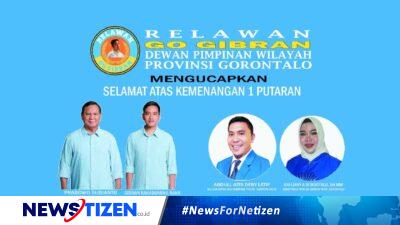 Gorontalo Rayakan Kemenangan Pasangan Prabowo Gibran, Azis Latif Ucapkan Selamat