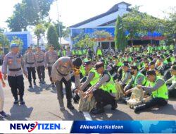 Polres Tuban Gelar Pergeseran Pasukan Dan Pengecekan Kelengkapan Anggota Menjelang Pemilu 2024