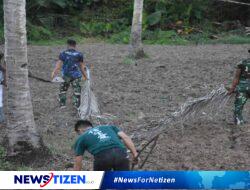 Kodim 1313/Pohuwato Gencarkan Program Ketahanan Pangan melalui Penyiapan Lahan Jagung di Desa Karangetang