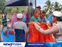 Polwan Polda Gorontalo Berikan Bantuan Trauma Healing bagi Korban Banjir di Kecamatan Tolinggula