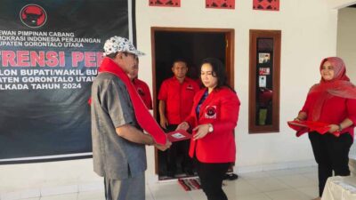 Alimudin Sumaila Resmi Daftar sebagai Calon Bupati Gorontalo Utara Melalui PDIP