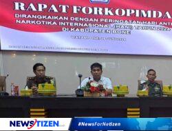 Forkopimda Bone Gelar Rapat dan Peringatan Hari Anti Narkotika Internasional 2024