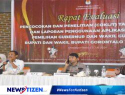 KPU Kabupaten Gorontalo Gelar Rapat Evaluasi Tahap Pertama Coklit Pemilu 2024