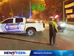 Satlantas Polresta Palangka Raya Gelar Patroli Blue Light Patrol untuk Tingkatkan Kamseltibcar Lalu Lintas