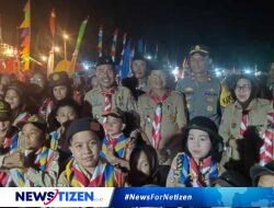 Ketua Kwarcab Gerakan Pramuka Gorontalo Utara Disambut Meriah di Perkemahan Pramuka Desa Topi