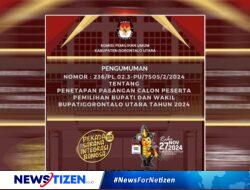 KPU Gorontalo Utara Umumkan Penetapan Pasangan Calon Peserta Pemilihan Bupati dan Wakil Bupati Tahun 2024