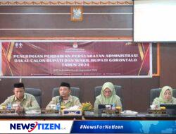 Roni Sampir dan Adnan Entengo Lengkapi Dokumen Syarat Pencalonan di KPU Kabupaten Gorontalo