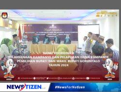 KPU Kabupaten Gorontalo Gelar Rakor Terkait Kampanye dan Pelaporan Dana untuk Pilbup 2024