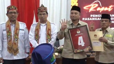 Usung Visi Kalteng AMANAH, Pasangan ASRI Resmi Dapatkan Nomor Urut 4 di Pilkada Kalteng 2024