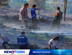 Kebakaran Lahan Perkebunan di Gorontalo Utara, Warga dan Aparat Bergotong Royong Padamkan Api
