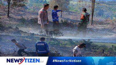 Kebakaran Lahan Perkebunan di Gorontalo Utara, Warga dan Aparat Bergotong Royong Padamkan Api