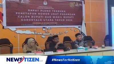 Persiapan Menuju Pemilihan, KPU Gorontalo Utara Tetapkan Nomor Urut Pasangan RIDHO