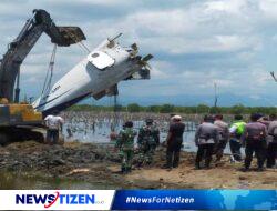 Polda Gorontalo dan KNKT Kerja Sama Evakuasi Puing Pesawat Sam Air untuk Investigasi Kecelakaan