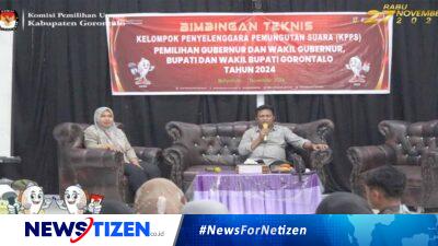 Plt Ketua KPU Kabupaten Gorontalo Monitoring Bimtek KPPS Gelombang II untuk Persiapan Pilkada Serentak 2024