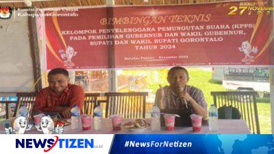 Plt Ketua KPU Kabupaten Gorontalo Monitoring Pelaksanaan Bimtek KPPS di 19 Kecamatan Se-Kabupaten Gorontalo