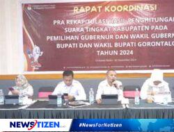 KPU Kabupaten Gorontalo Gelar Rapat Koordinasi Pra Rekapitulasi Hasil Penghitungan Suara Pilkada 2024