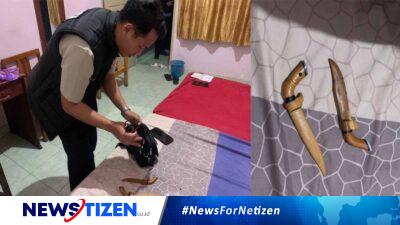 Operasi Pekat Otanaha II, Polda Gorontalo Amankan Pasutri Pembawa Senjata Tajam di Area Tambang