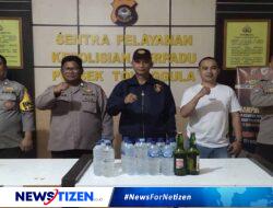 Polsek Tolinggula Sita Miras dalam Operasi Pekat Otanaha II untuk Ciptakan Kamtibmas Kondusif