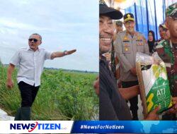 Menko Pangan Zulkipli Hasan Tinjau Sawah Terdampak Banjir di Lampung Selatan dan Salurkan Bantuan