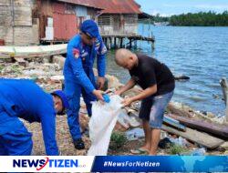 Dit Polairud Polda Gorontalo Gelar Aksi Bersih Laut dan Edukasi Lingkungan untuk Jaga Ekosistem