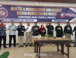 HUT Ke-5 Tahun Media Ronggolawe News Lakukan Santunan Anak Yatim Dan Dhuafa