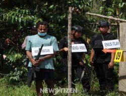 Satgas Ops Damai Cartenz 2025 dan Polres Yalimo Gelar Rekonstruksi Kasus Penembakan Brigpol Iqbal Anwar Arif