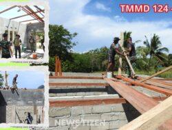 Harapan di Ujung Atap: Rumah Layak Huni Bantuan TMMD 124 untuk Abdullah Mukmin Masuki Tahap Penting