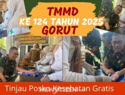 Danrem 133/NW dan Pj Bupati Gorontalo Utara Tinjau Posko TMMD ke-124 dan Salurkan Bantuan Stunting di Desa Ombulodata