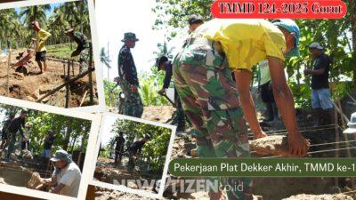 Jelang Penutupan TMMD 124, Satgas Tancap Gas Tuntaskan Plat Dekker Terakhir di Ombulodata