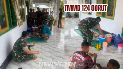 Hangatnya Kebersamaan Satgas TMMD 124 dan Warga Ombulodata: Makan Bersama di Masjid Al-Ikhlas Jadi Simbol Kedekatan