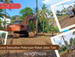 Pembangunan Rabat Jalan Tani TMMD ke-124 di Desa Ombulodata Capai Tahap Akhir