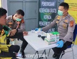 Jelang Hari Bhayangkara ke-79: Polda Gorontalo Apresiasi Pengemudi Ojol dengan Edukasi dan Pemeriksaan Kesehatan Gratis