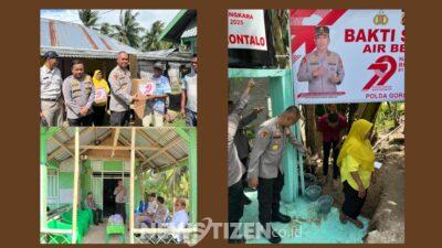 “Polri Hadir dengan Hati”: Polda Gorontalo Wujudkan Akses Air Bersih untuk Warga Huidu Utara