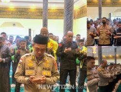 Shalat Ghaib dan Doa Bersama, Polda Gorontalo Tunjukkan Empati untuk Driver Ojol yang Wafat
