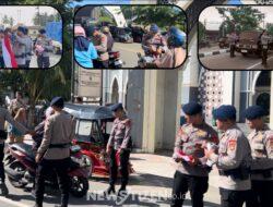 Sambut HUT RI ke-80, Brimob Polda Gorontalo Tebar Semangat Nasionalisme Lewat Bendera Merah Putih