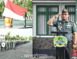 Korem 133/NW Teguhkan Disiplin dan Netralitas Prajurit Lewat Upacara Bendera Rutin