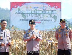 Panen Raya Jagung Serentak, Kapolda Gorontalo Kobarkan Semangat Ketahanan Pangan Nasional