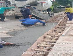 Diduga Langgar K3 dan Tak Transparan, Pekerjaan Pelebaran Jalan Karang Indah Krajan Tuai Sorotan
