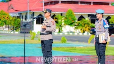 Kapolres Pohuwato Tekankan Disiplin Berlalu Lintas pada Apel Operasi Zebra Otanaha 2025