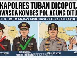 Kapolres Tuban Dicopot, PLT Irwasda Kombes Pol Agung Ditunjuk — Ketua Umum Madas Apresiasi Ketegasan Kapolda