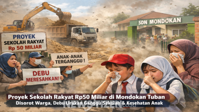 Proyek Sekolah Rakyat Rp50 Miliar di Mondokan Tuban Disorot Warga, Debu Urukan Ganggu Sekolah & Kesehatan Anak