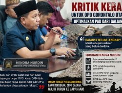 Data Amburadul, PAD Terancam: Hendra Nurdin Sentil Keras Kinerja OPD Gorontalo Utara