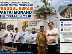 Abrasi Kian Mengganas, DPRD Gorut Desak BWS II Segera Bangun Tanggul di Pantai Monano