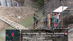 Gotong Royong Tanpa Batas! TNI dan Warga Bojonegoro Bangun 10 Jembatan Perintis Garuda Demi Akses Lebih Baik