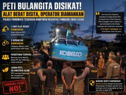 PETI Bulangita Disikat: Alat Berat Disita, Operator Diamankan—Sinyal Keras Bagi Mafia Tambang Ilegal