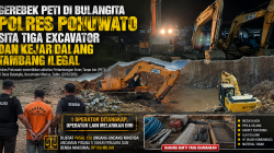Grebek PETI di Bulangita, Polres Pohuwato Sita Tiga Excavator dan Kejar Dalang Tambang Ilegal