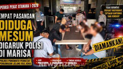 Empat Pasangan Diduga Mesum Digaruk Polisi di Marisa, Operasi Pekat Pohuwato Sasar Penyakit Masyarakat Jelang Idul Adha