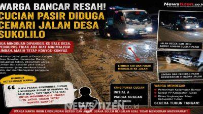 Warga Resah! Limbah Cucian Pasir Diduga Cemari Jalan Desa, Pemerintah Diminta Turun Tangan