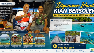 Diyonumo Island Kian Bersolek, Destinasi Wisata Andalan Gorontalo Utara Semakin Diminati Wisatawan