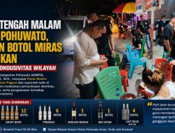 Patroli Tengah Malam Polres Pohuwato, Puluhan Botol Miras Diamankan Demi Jaga Kondusivitas Wilayah